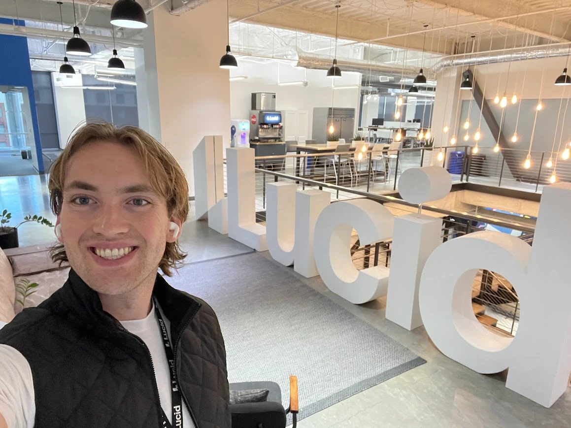 Cameron Hammond at the Lucid office